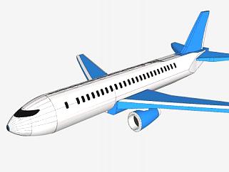 空中客车A320客机SU模型下载_sketchup草图大师SKP模型