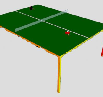 RAD乒乓球桌SU模型下载_sketchup草图大师SKP模型