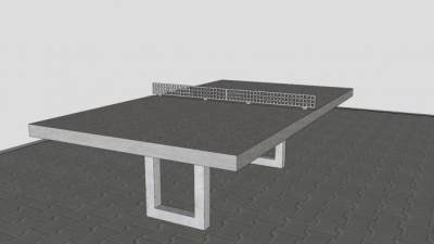 户外乒乓球台SU模型下载_sketchup草图大师SKP模型