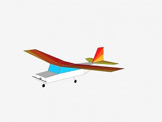 赛斯纳小型飞机SU模型下载_sketchup草图大师SKP模型