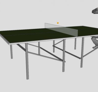 打乒乓球SU模型下载_sketchup草图大师SKP模型