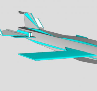 未来飞机模架SU模型下载_sketchup草图大师SKP模型