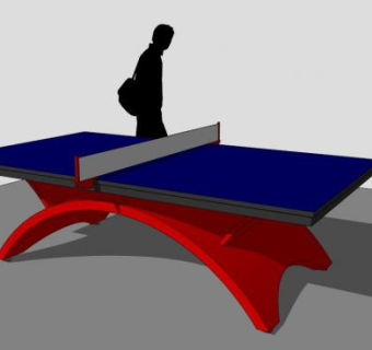 乒乓球体育台SU模型下载_sketchup草图大师SKP模型
