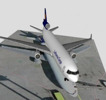 汉莎货运飞机SU模型下载_sketchup草图大师SKP模型