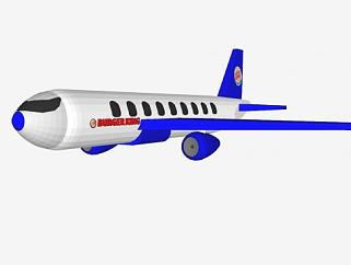小型航空飞机SU模型下载_sketchup草图大师SKP模型