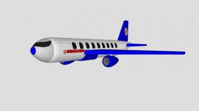 小型航空飞机SU模型下载_sketchup草图大师SKP模型