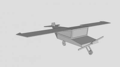 固定翼机SU模型下载_sketchup草图大师SKP模型