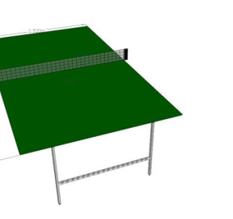 现代钢板乒乓桌SU模型下载_sketchup草图大师SKP模型