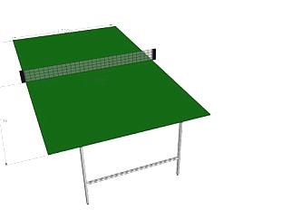 现代钢板乒乓桌SU模型下载_sketchup草图大师SKP模型