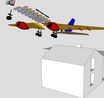 飞机房子和汽车SU模型下载_sketchup草图大师SKP模型