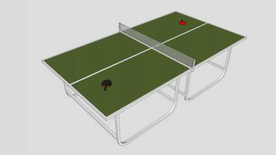 现代乒乓桌球SU模型下载_sketchup草图大师SKP模型