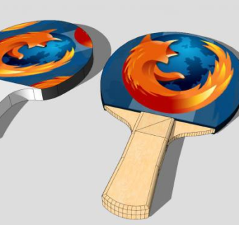 独特乒乓球拍SU模型下载_sketchup草图大师SKP模型