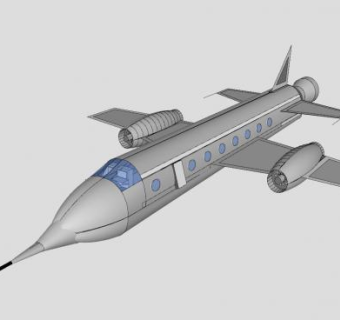 喷气式飞机构造SU模型下载_sketchup草图大师SKP模型