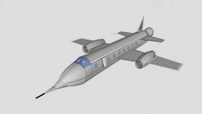 喷气式飞机构造SU模型下载_sketchup草图大师SKP模型