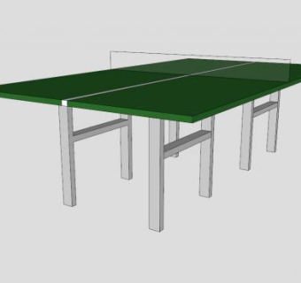 乒乓球桌运动台SU模型下载_sketchup草图大师SKP模型