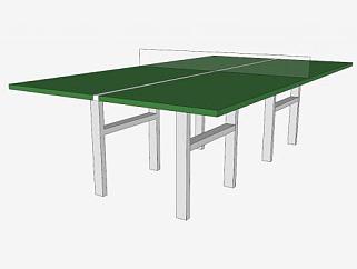 乒乓球桌运动台SU模型下载_sketchup草图大师SKP模型