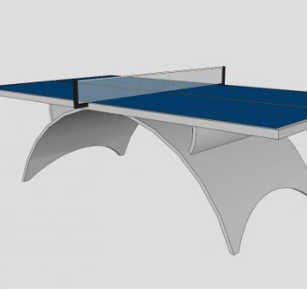 弧形底乒乓球桌SU模型下载_sketchup草图大师SKP模型