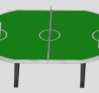 绿色台面乒乓球SU模型下载_sketchup草图大师SKP模型