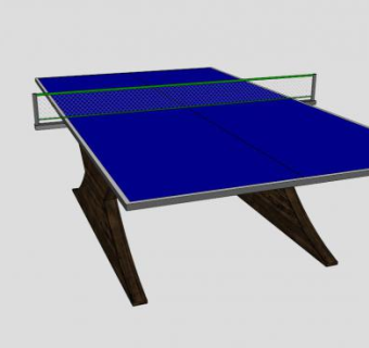 标准乒乓台SU模型下载_sketchup草图大师SKP模型