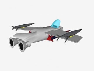 超音速<em>喷气</em>式飞机SU模型下载_sketchup草图大师SKP模型