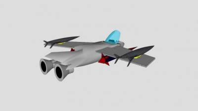 超音速喷气式飞机SU模型下载_sketchup草图大师SKP模型