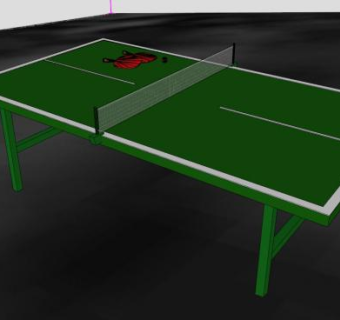 乒乓球乒乓球桌SU模型下载_sketchup草图大师SKP模型