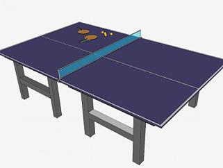 <em>乒乓球</em>台运动桌SU模型下载_sketchup草图大师SKP模型