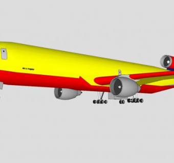 dhl航空快递飞机SU模型下载_sketchup草图大师SKP模型