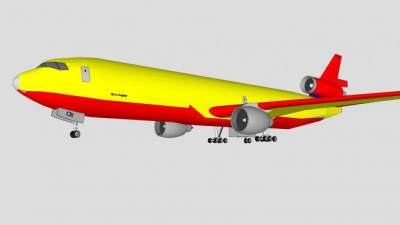 dhl航空快递飞机SU模型下载_sketchup草图大师SKP模型