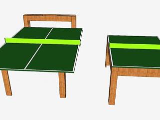 板式乒乓球桌SU模型下载_sketchup草图大师SKP模型
