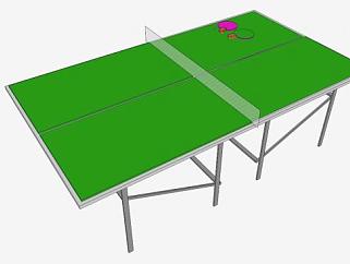 绿色乒乓球SU模型下载_sketchup草图大师SKP模型