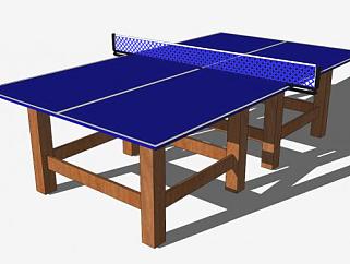 <em>长方形</em>乒乓球桌SU模型下载_sketchup草图大师SKP模型