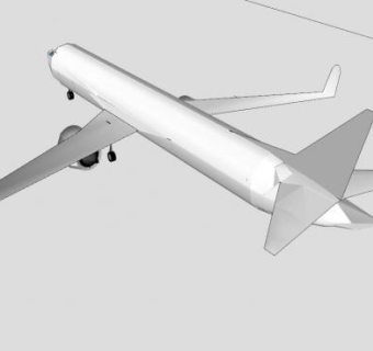 波音737飞机SU模型下载_sketchup草图大师SKP模型