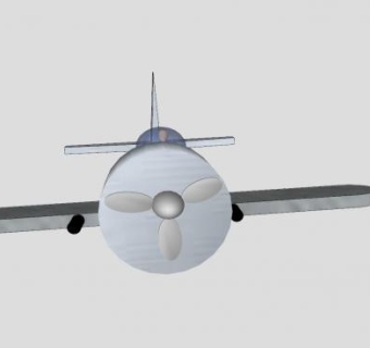 螺旋桨单翼飞机SU模型下载_sketchup草图大师SKP模型