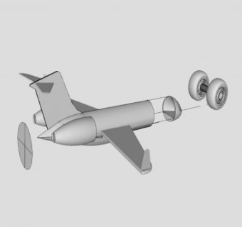 飞机设计草图SU模型下载_sketchup草图大师SKP模型