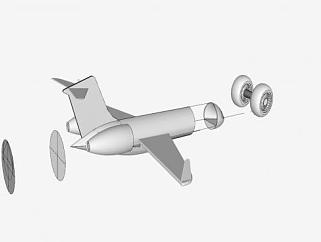 飞机设计草图SU模型下载_sketchup草图大师SKP模型