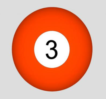 台球橘色全色3球SU模型下载_sketchup草图大师SKP模型