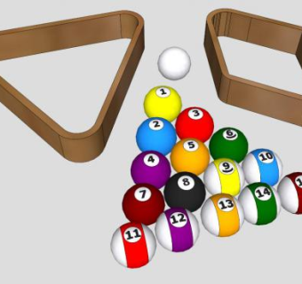 台球SU模型下载_sketchup草图大师SKP模型