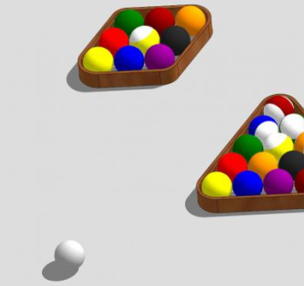 中式台球SU模型下载_sketchup草图大师SKP模型