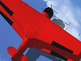 红色螺旋桨飞机SU模型下载_sketchup草图大师SKP模型