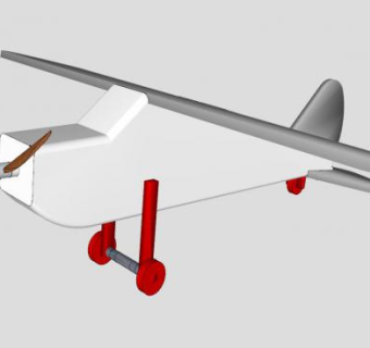 单翼机模架SU模型下载_sketchup草图大师SKP模型