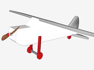 单翼机模架SU模型下载_sketchup草图大师SKP模型
