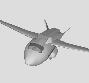 后掠翼小型飞机SU模型下载_sketchup草图大师SKP模型