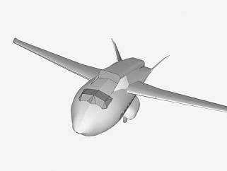 后掠翼小型飞机SU模型下载_sketchup草图大师SKP模型