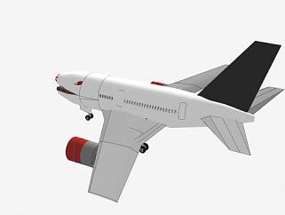 鲨鱼飞机SU模型下载_sketchup草图大师SKP模型