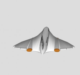 概念喷气式飞机SU模型下载_sketchup草图大师SKP模型