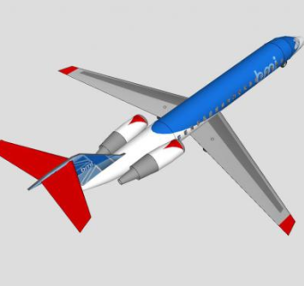 英国英伦航空飞机SU模型下载_sketchup草图大师SKP模型