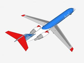 英国英伦航空飞机SU模型下载_sketchup草图大师SKP模型