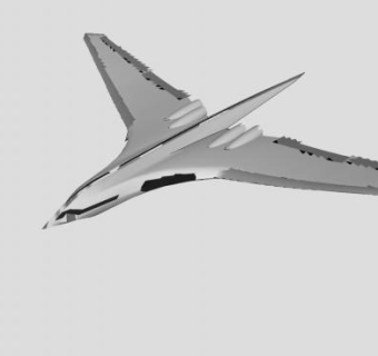 后掠翼飞行飞机SU模型下载_sketchup草图大师SKP模型