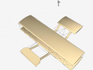 1901年简易<em>滑翔机</em>SU模型下载_sketchup草图大师SKP模型